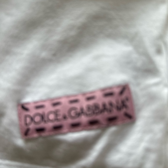 Dolce & Gabbana Red and White Boxy Tee - Picture 5 of 8